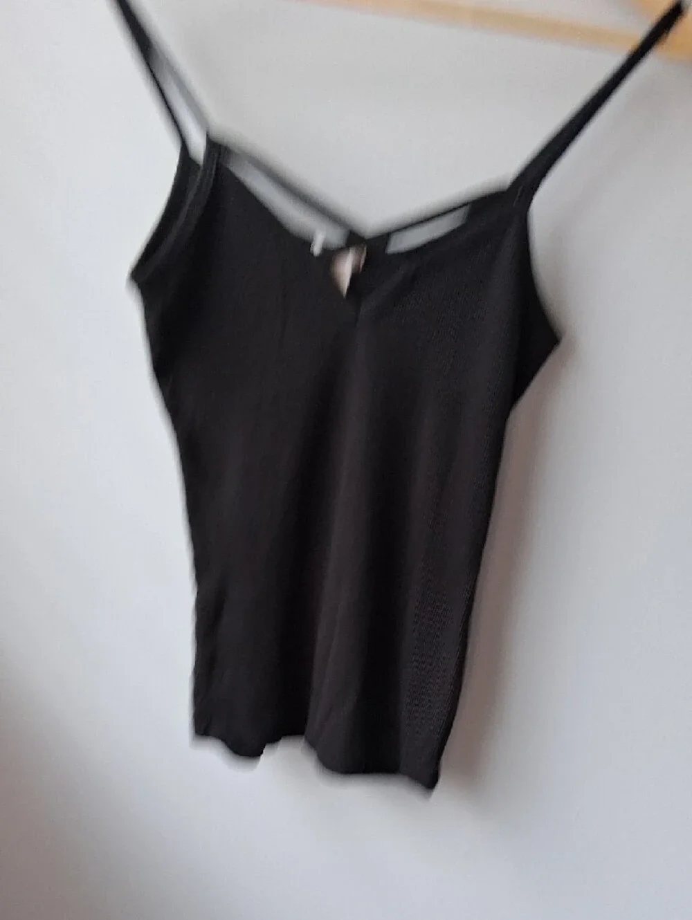 Bozzolo Black Ribbed Metallic-Thread Tank - Picture 6 of 6